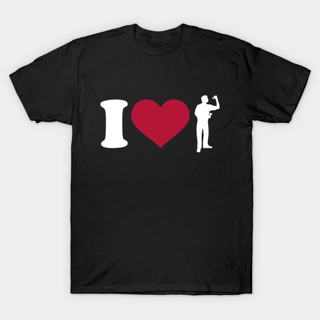 I love Darts T-Shirt by Designzz